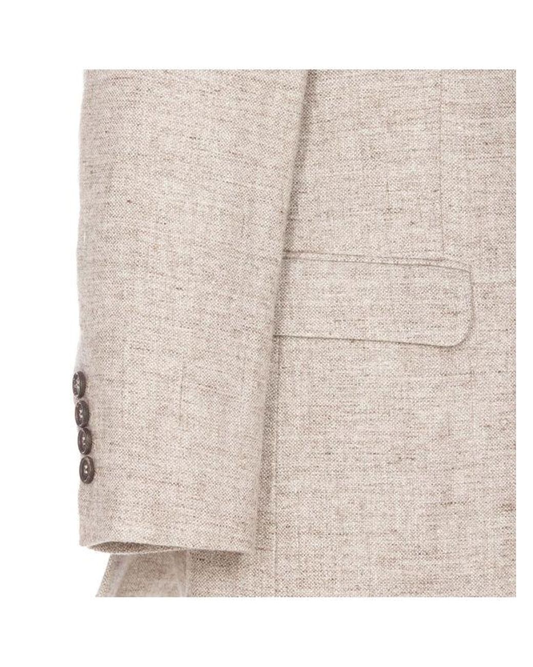 Brunello Cucinelli Natural Brown Linen Blazer