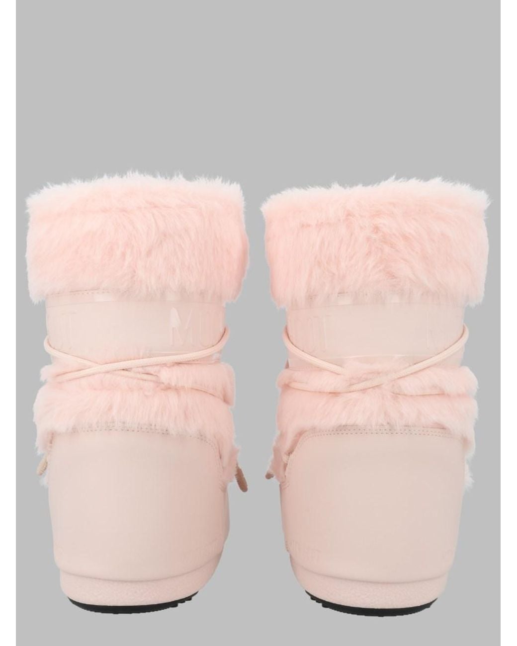 Moon Boot Pink Icon Faux Fur Boots Modacrylic