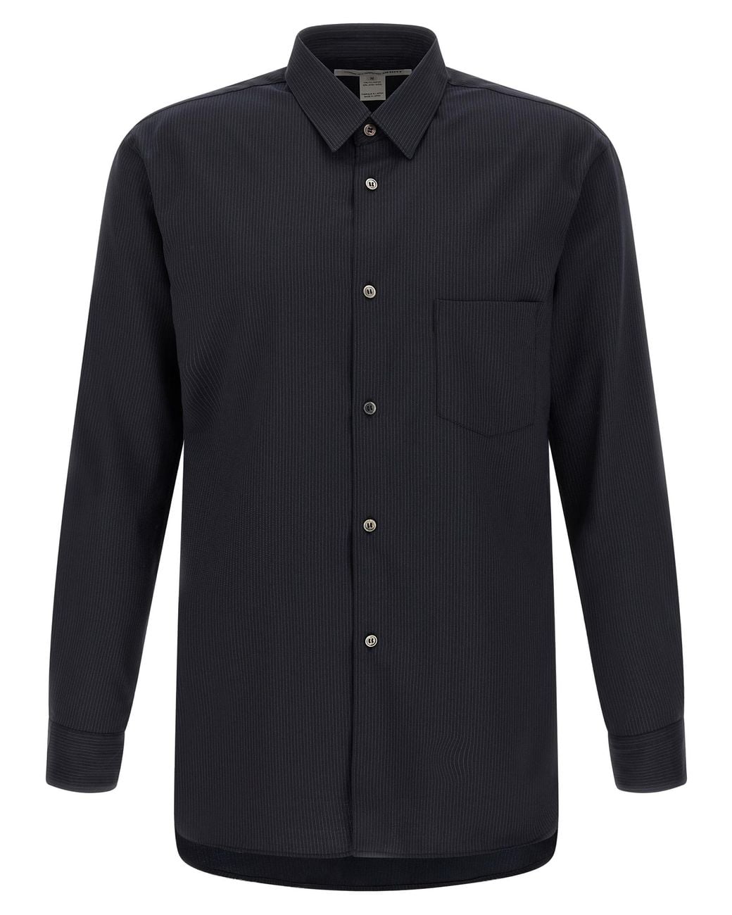 Comme des Garçons Blue Comme Des Garçons Pinstripe Wool Blend Shirt for men