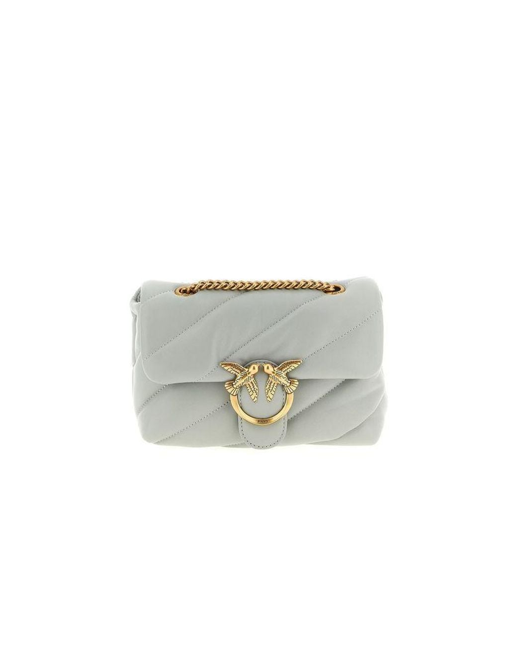 Pinko Green Crossbody Bag Lamb Fur Crossbody-Bags