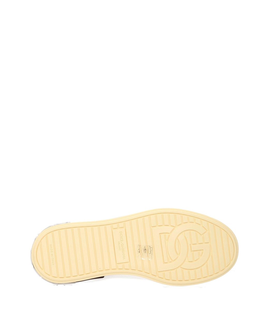 Dolce & Gabbana White Logo Leather Sneakers for men