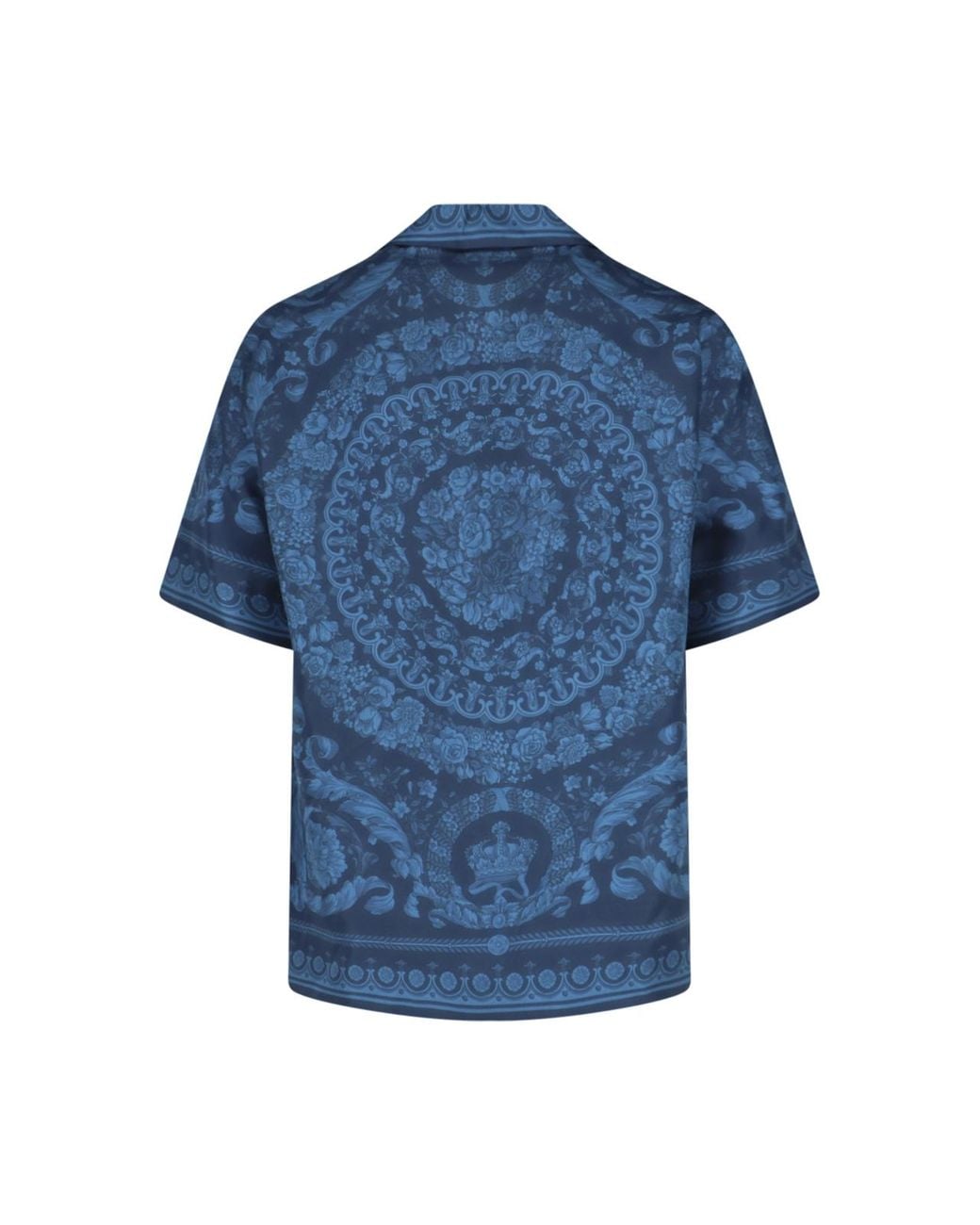 Versace Blue Shirts Silk for men