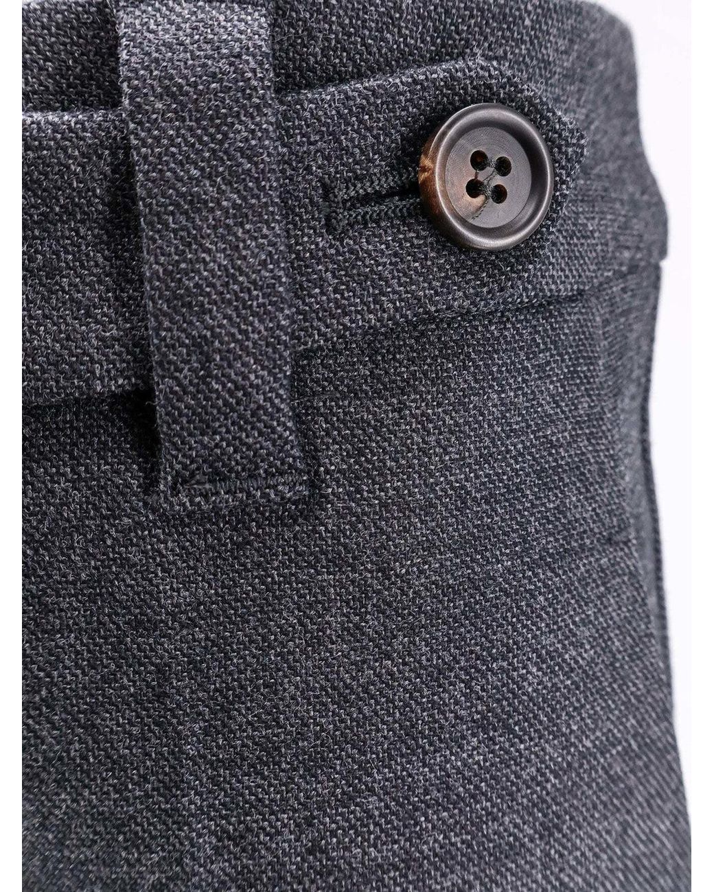 Brunello Cucinelli Blue Dark Wool Trousers