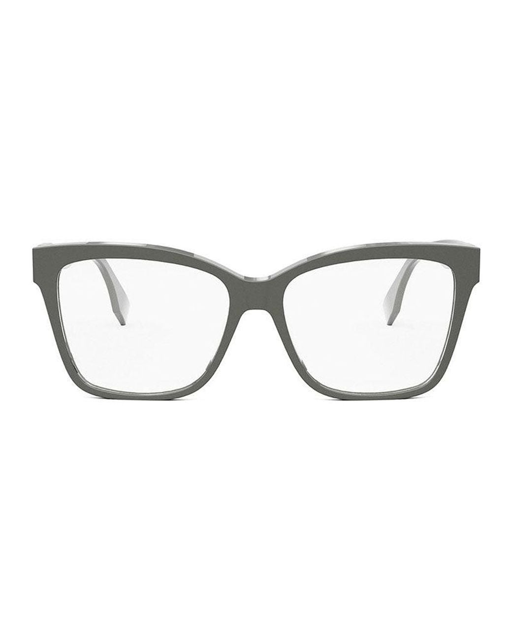 Fendi Gray Fendi Fe50025I020 Clear-Lens Eyeglasses