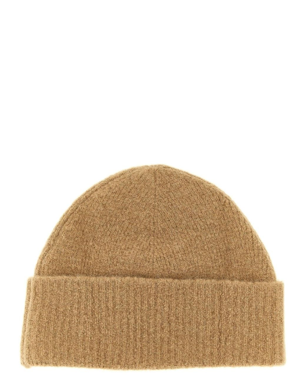 AMI Brown Ami De Cœur Embroidered Beanie
