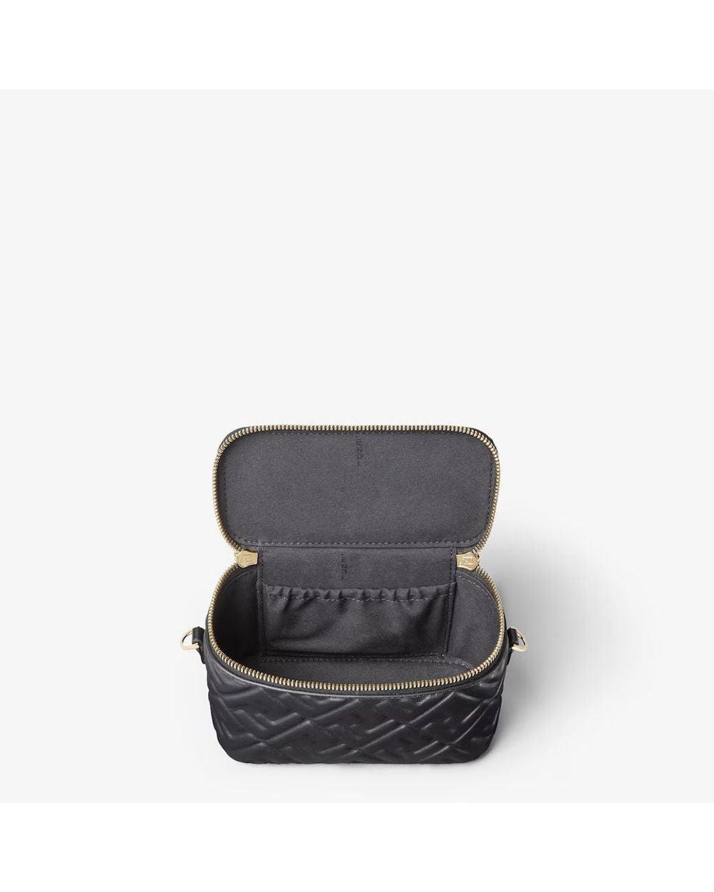 Fendi Black Fendi Quilted Leather Top Handle Bag