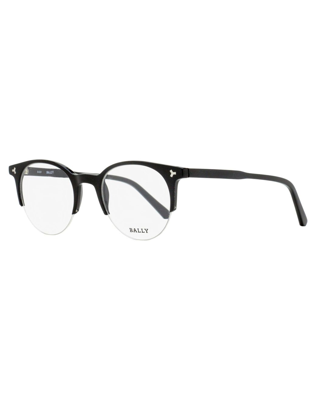 Bally Black Oval Eyeglasses By5018 001 47Mm Plastic (Acetate)