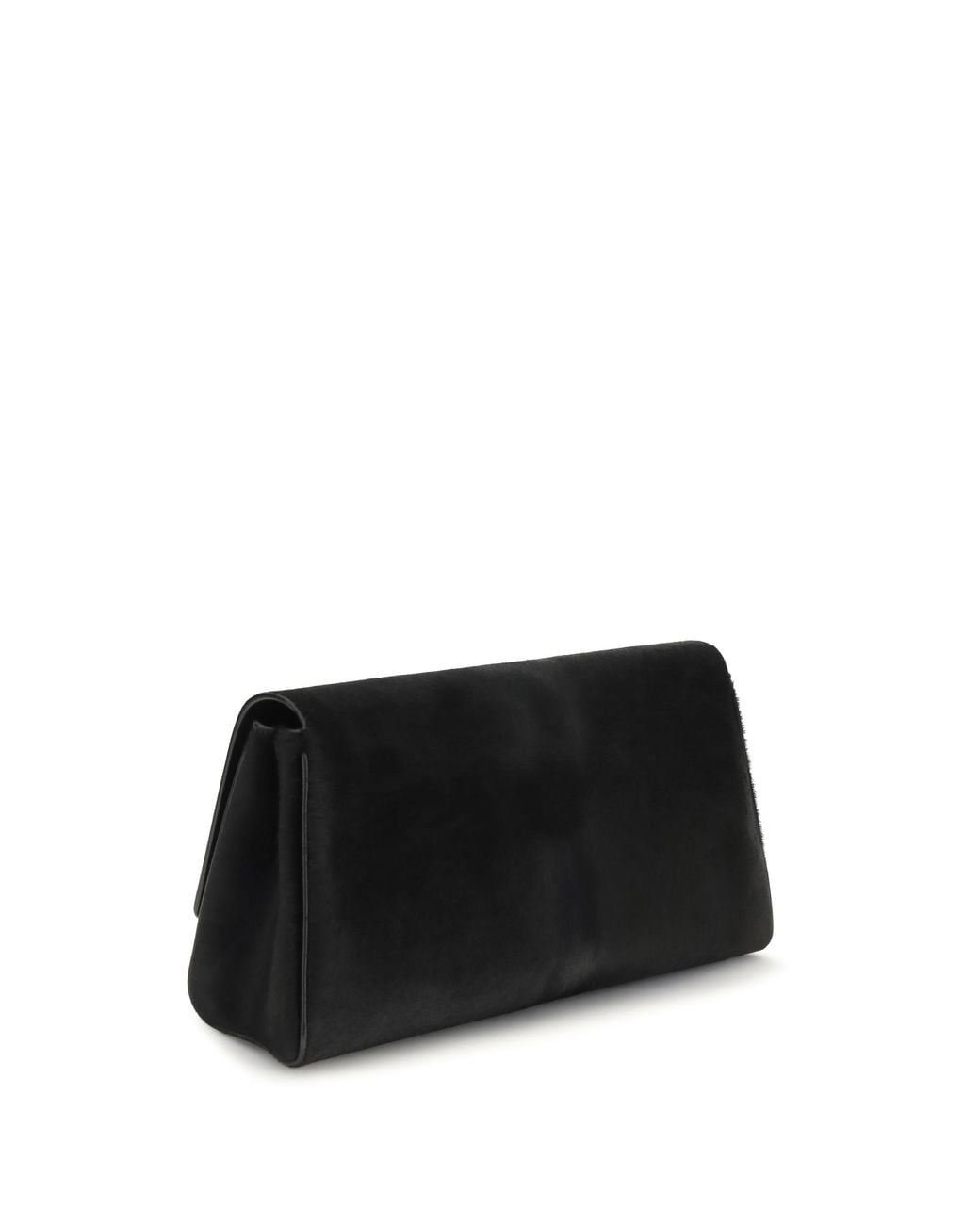 Khaite Black Audrey Clutch Calf Suede