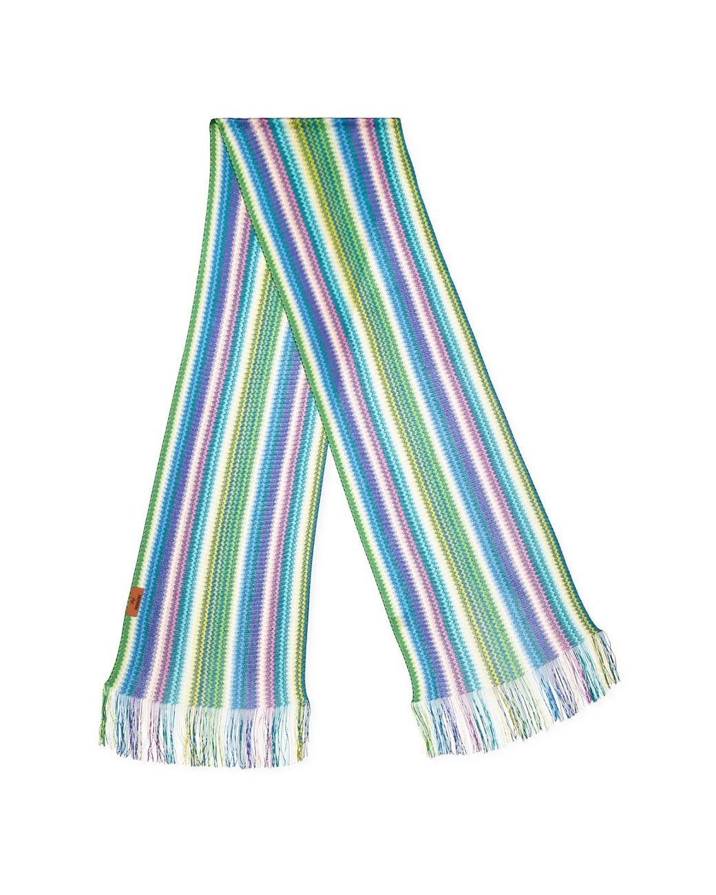Missoni Blue Zig Zag Striped Scarf Accessories