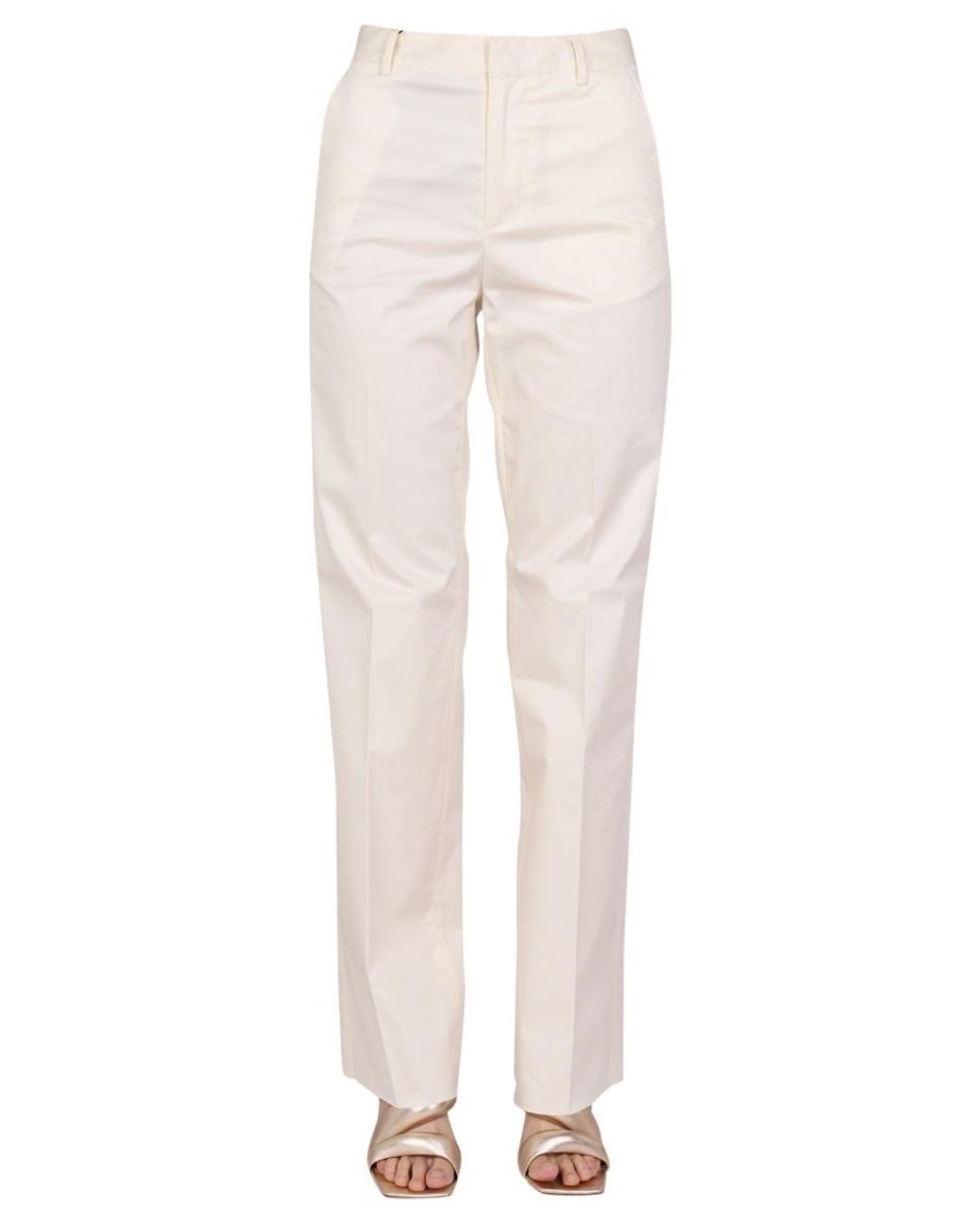 DSquared² White Straight Leg Pants