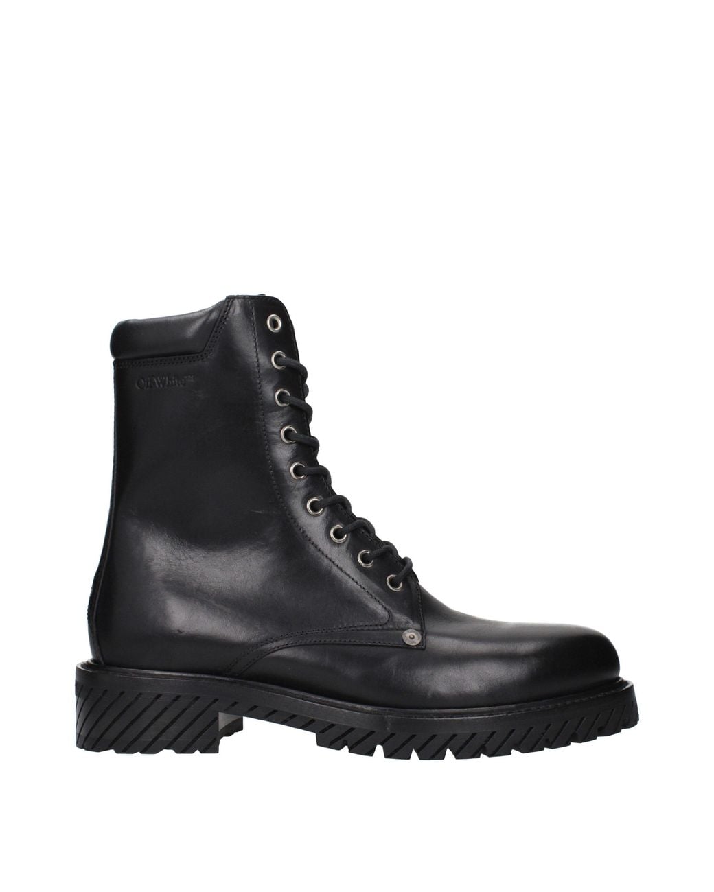 Off-White c/o Virgil Abloh Black Laceup Ankle Boots for men
