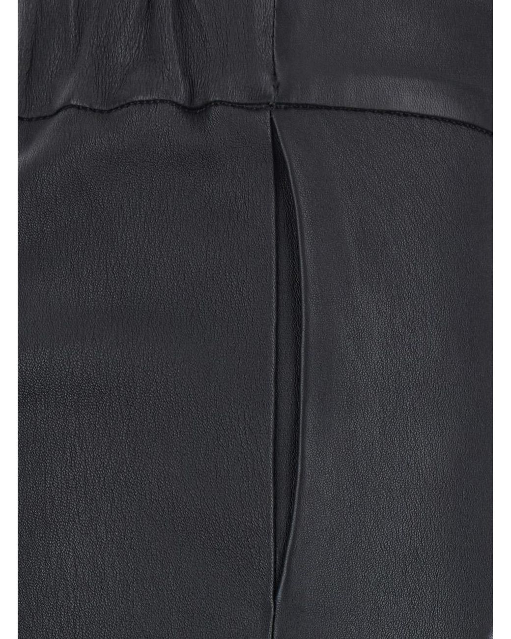Arma Blue Leather Lucia Pants Trousers