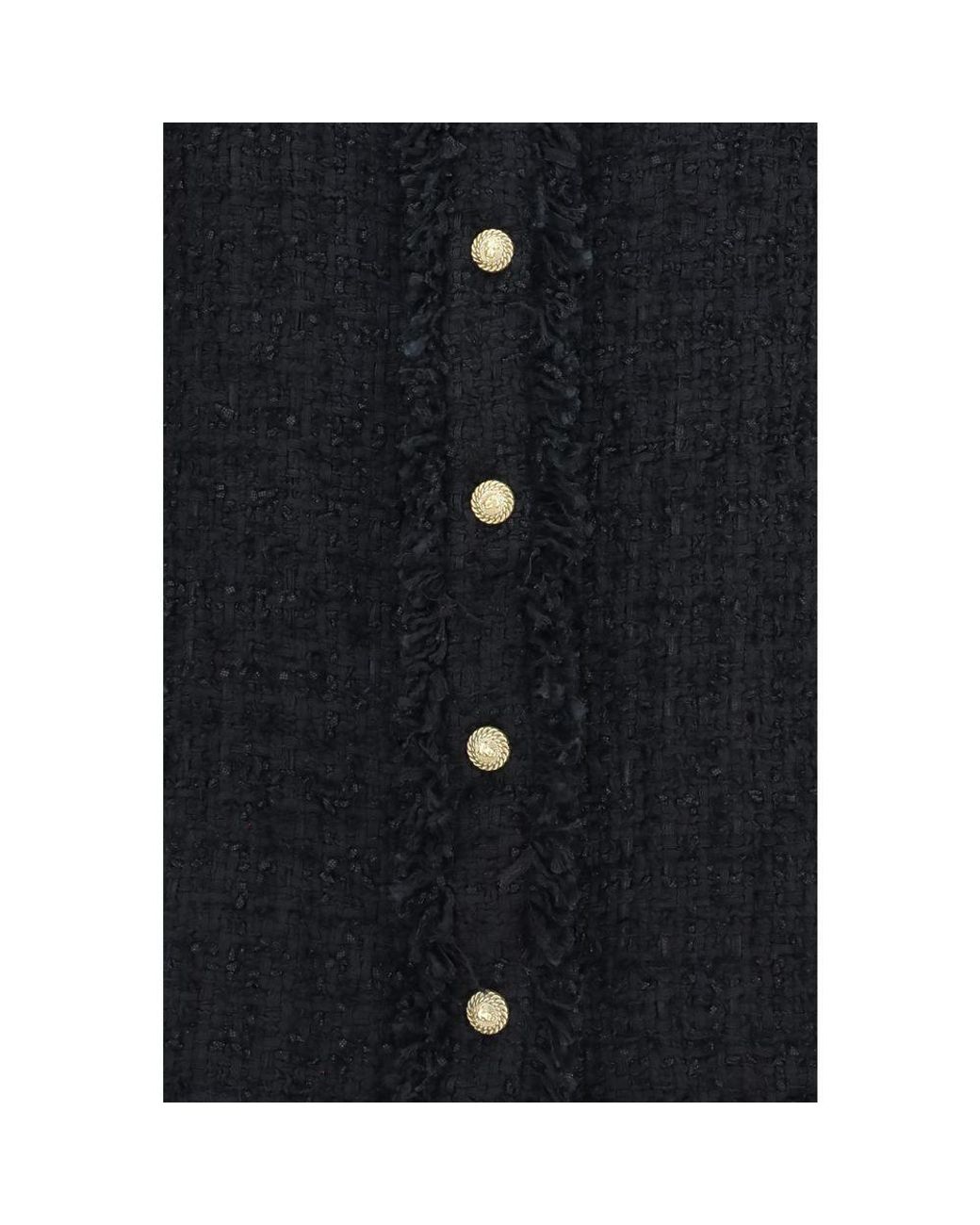 Balmain Blue Black Polyamide Pattern Shirt