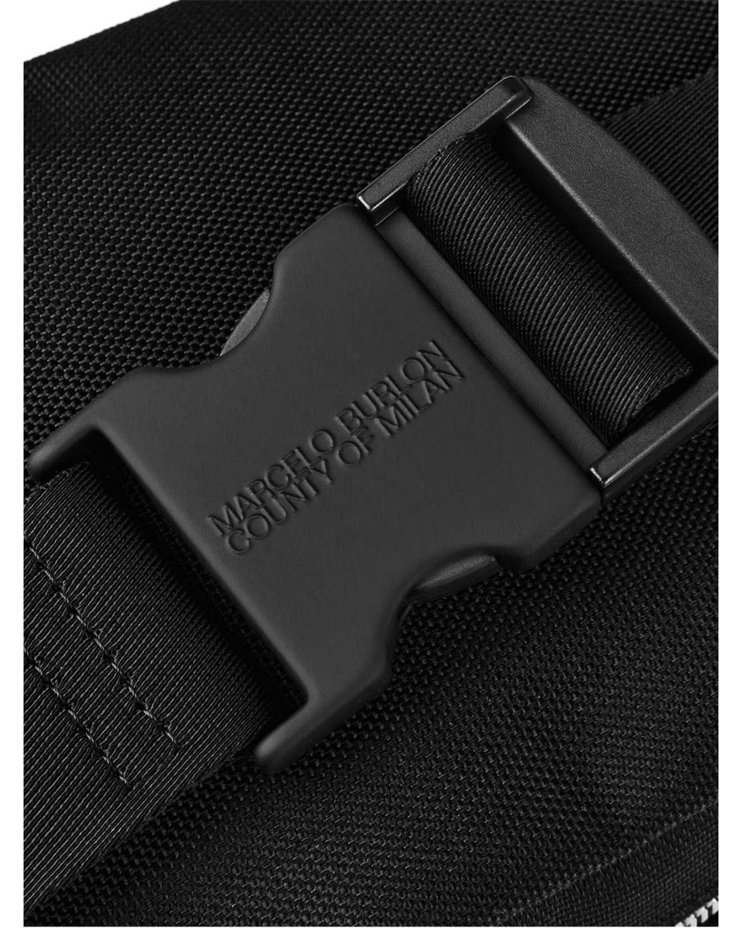 Marcelo Burlon Black Colorful Cross Logo Fanny Pack for men