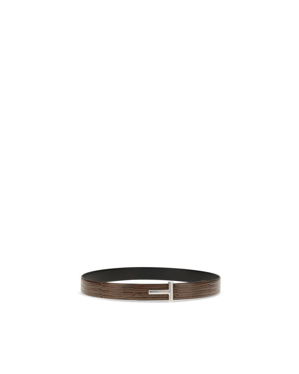 Tom Ford Brown Tom Ford T Icon Belt for men
