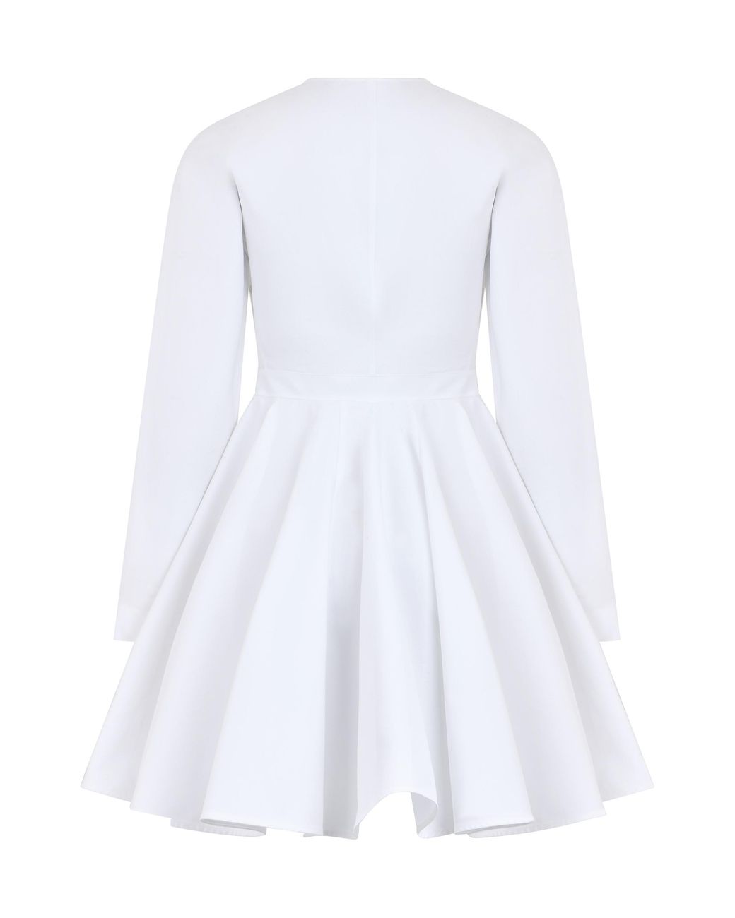 Alaïa White Dress Cotton Flared Skirt
