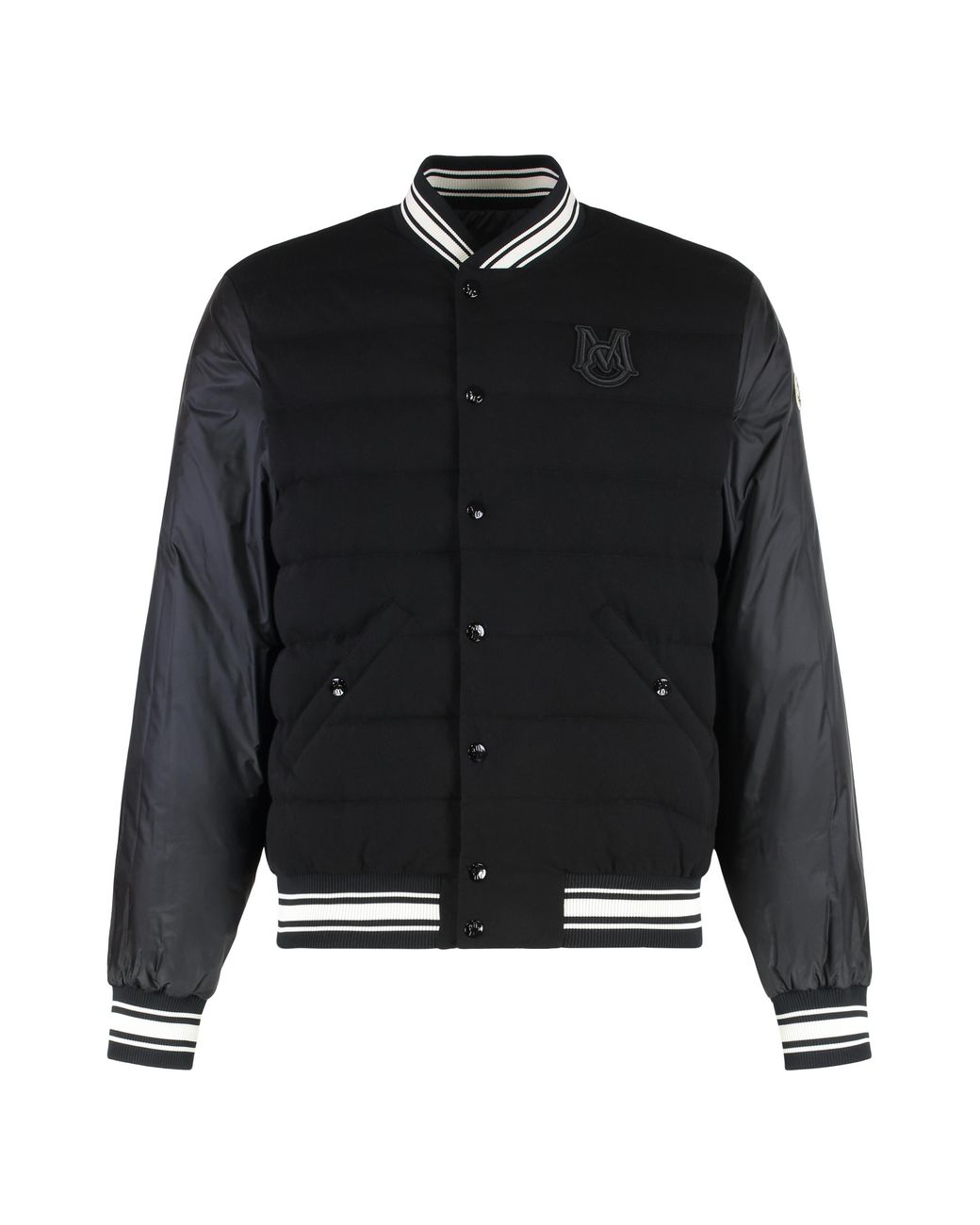 Moncler Black Bouchet Bomber Down Jacket Polyamide for men
