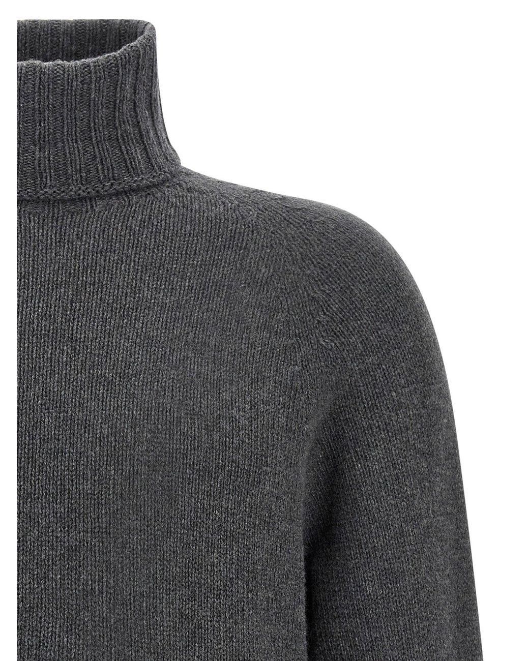 Ma'ry'ya Gray Virgin Wool And Cashmere Blend Sweater