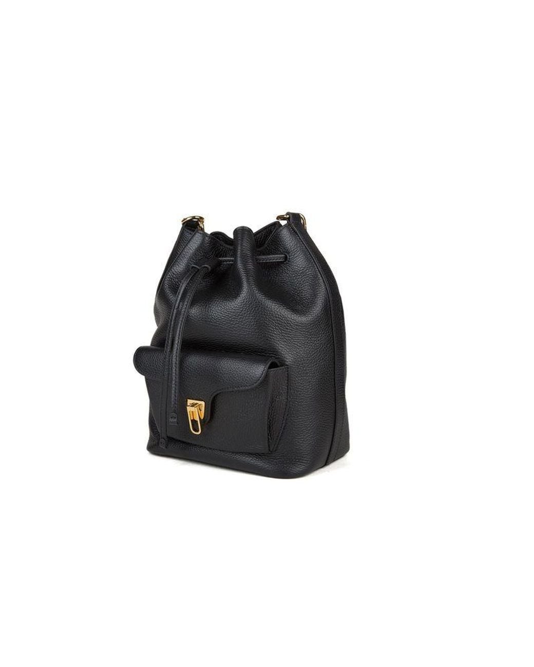 Coccinelle Black Bucket Bag Cowhide Bucket-Bags