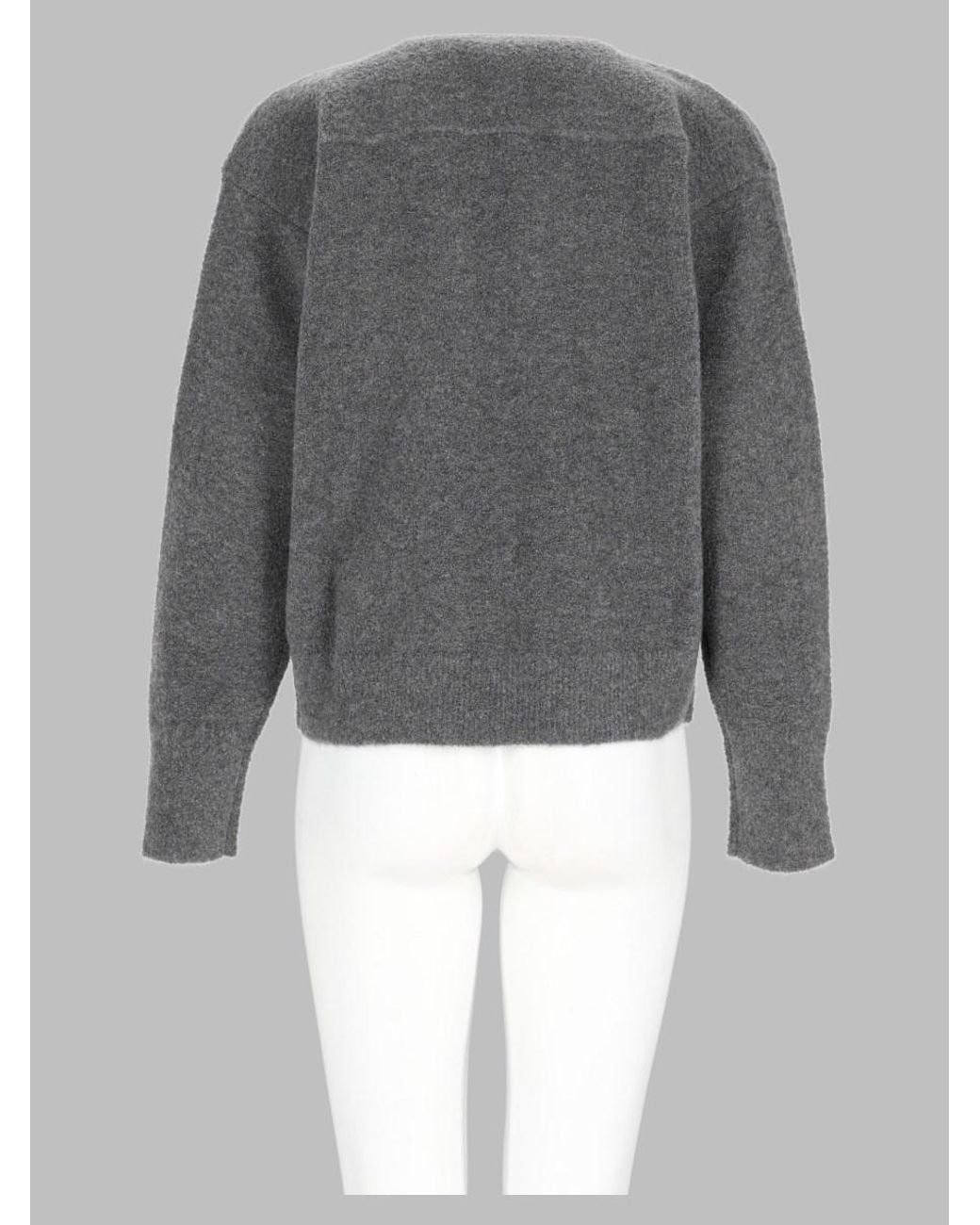 Bottega Veneta Gray Cashmere Cardigan Sweater
