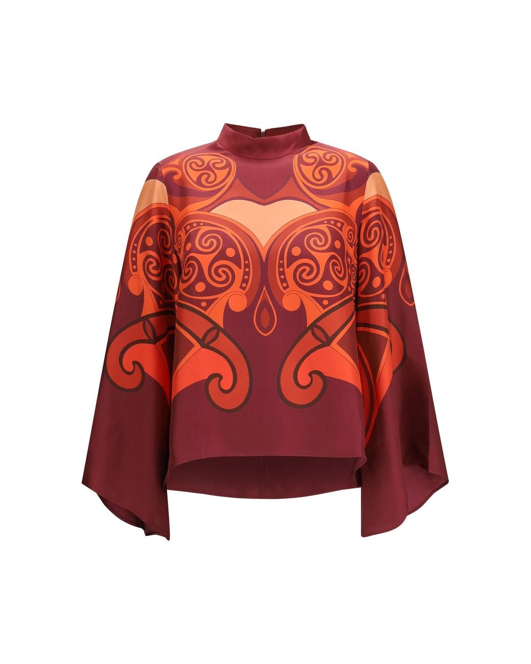 LaDoubleJ Red Make An Exit Blouse Silk Shirt