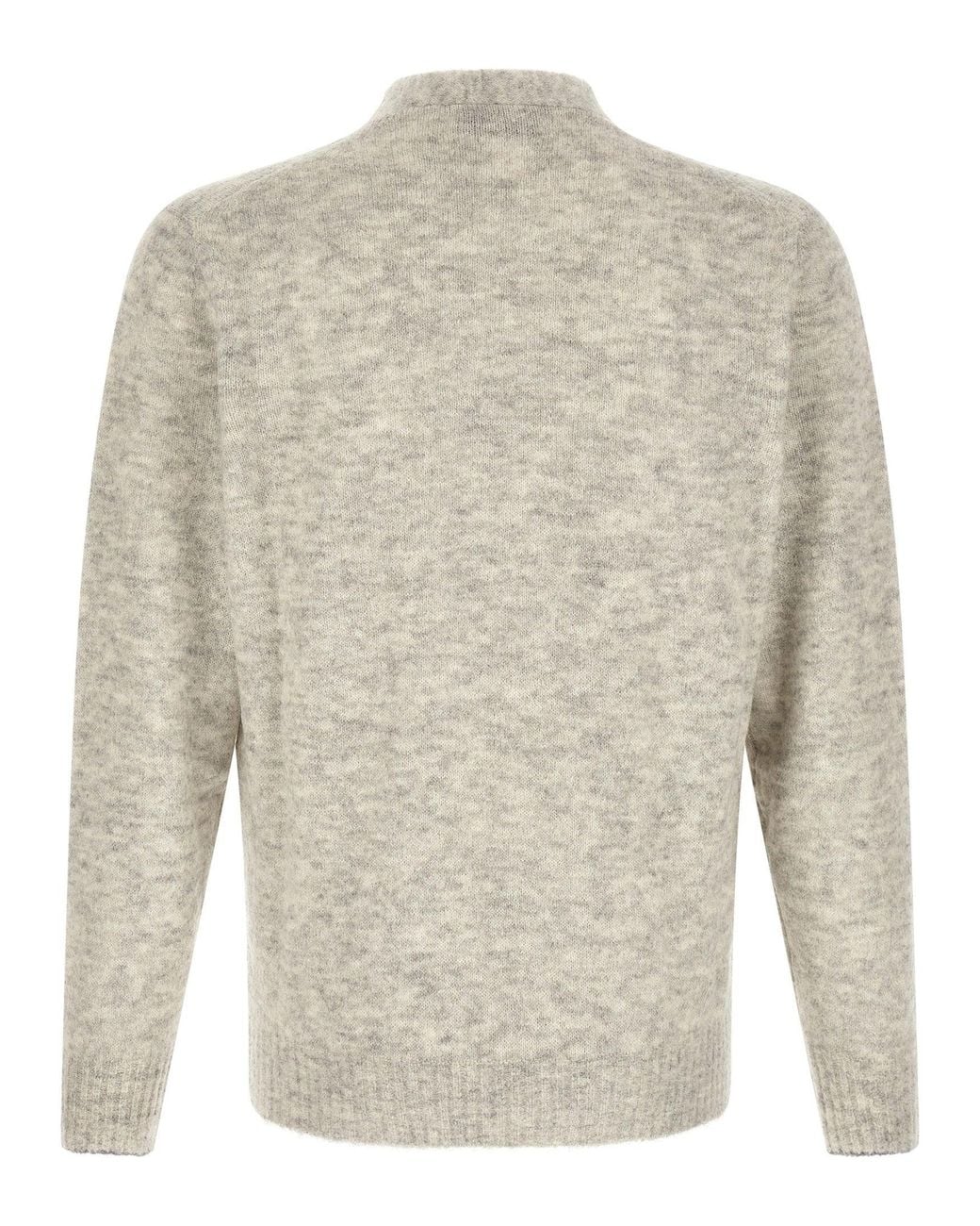 Brunello Cucinelli White Alpaca And Cashmere Blend Cardigan for men
