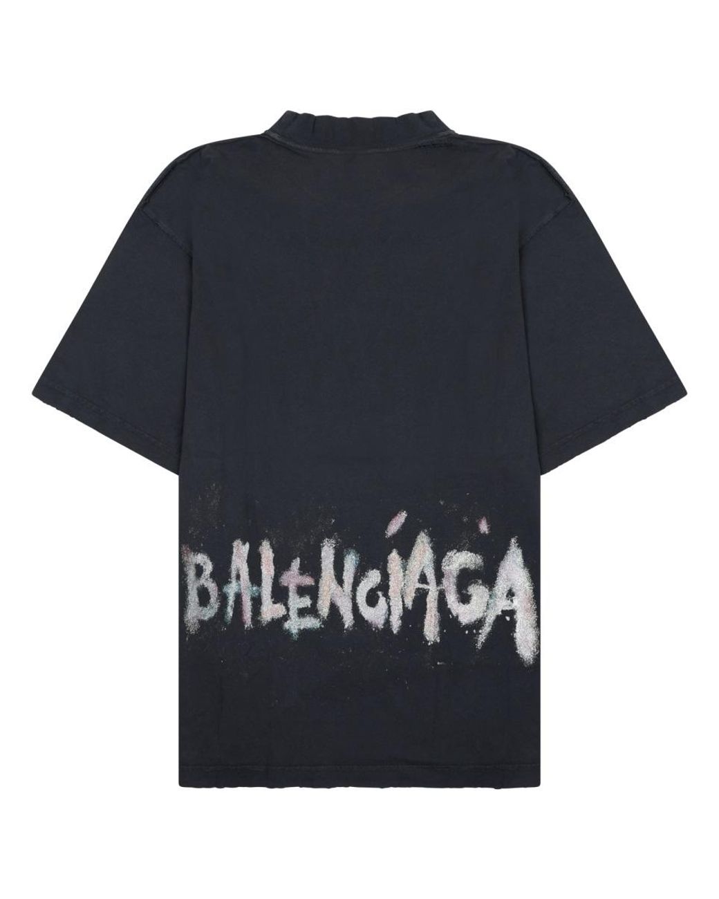 Balenciaga Blue Balenciaga Medium Fit Polyester T-Shirt