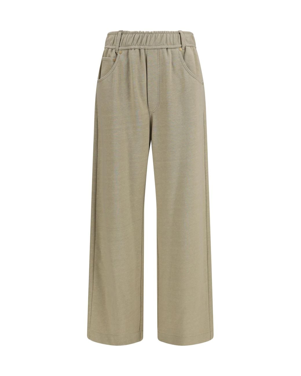 Brunello Cucinelli Natural Track Trousers Cotton