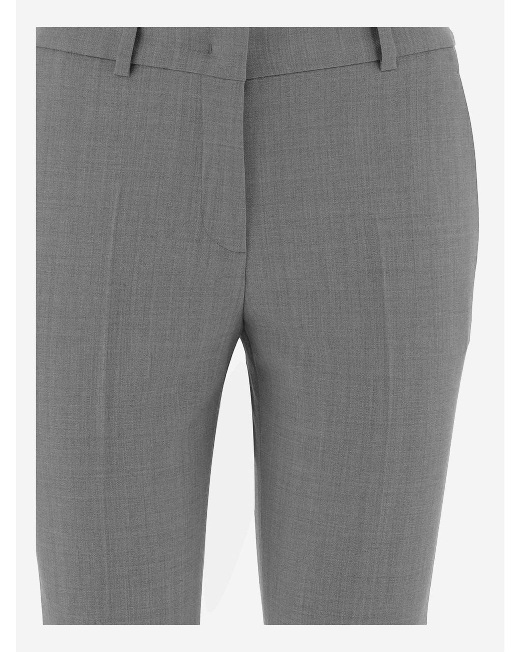 Ql2 Gray Trousers Margot Stretch Wool