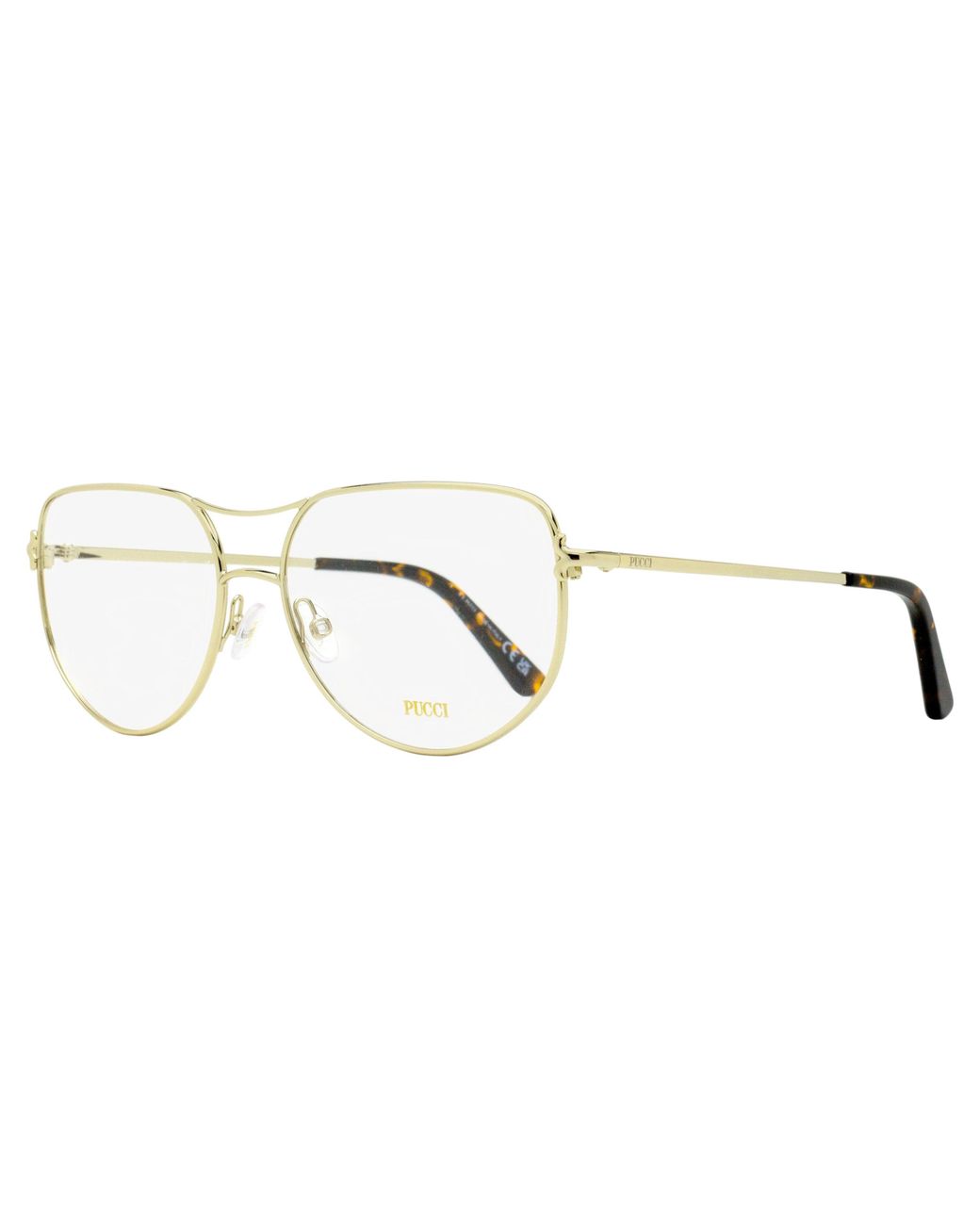 Emilio Pucci Black Emilio Pucci Ep5247 Clip-On Aviator Eyeglasses