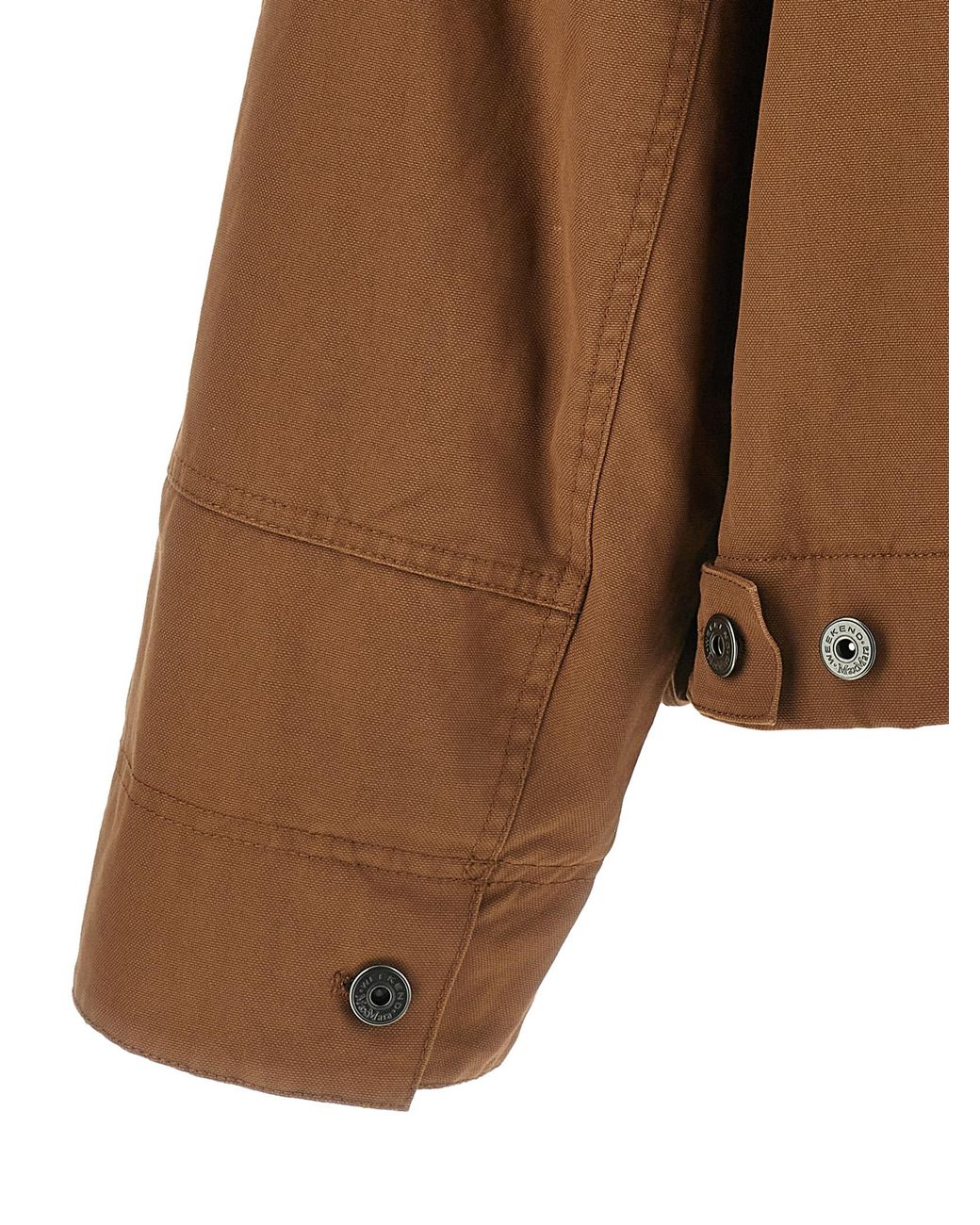 Max Mara Brown Cotton Full-Length Jacket Clothing