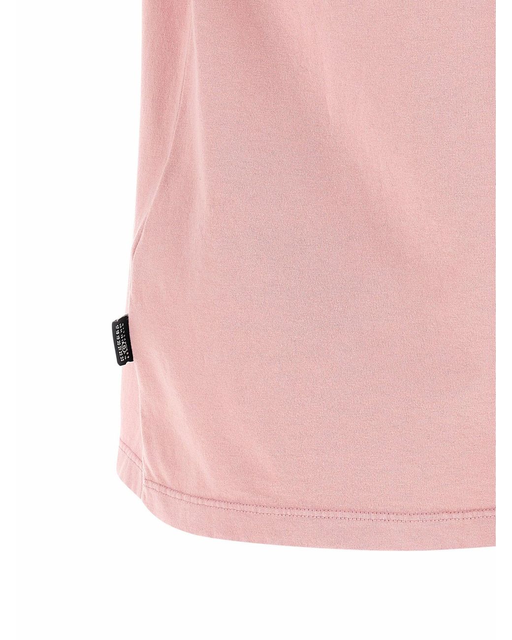 MM6 by Maison Margiela Pink Arc Print T-Shirt
