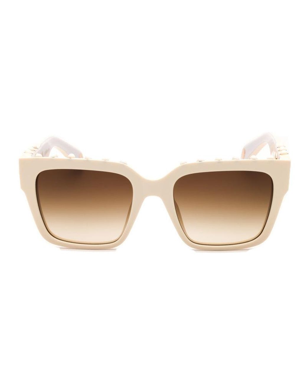 Roberto Cavalli Natural Sunglasses Rectangle Full Rim, Shiny Frame And Gradient Lens Src040S09X7