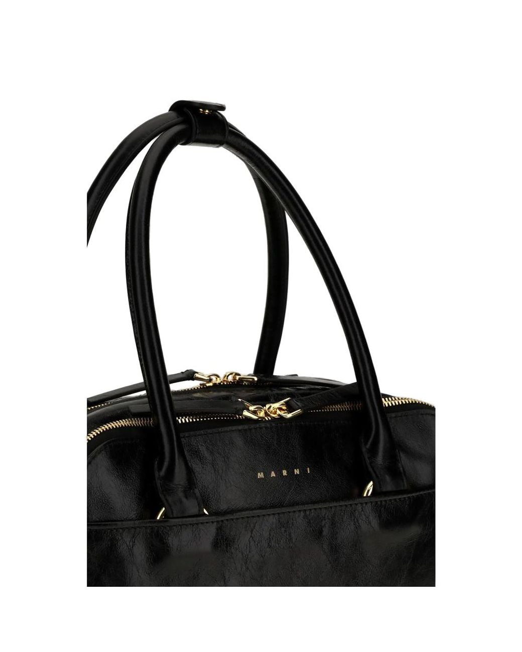 Marni Marni Boxyne Top Handle Bag in Black | Lyst