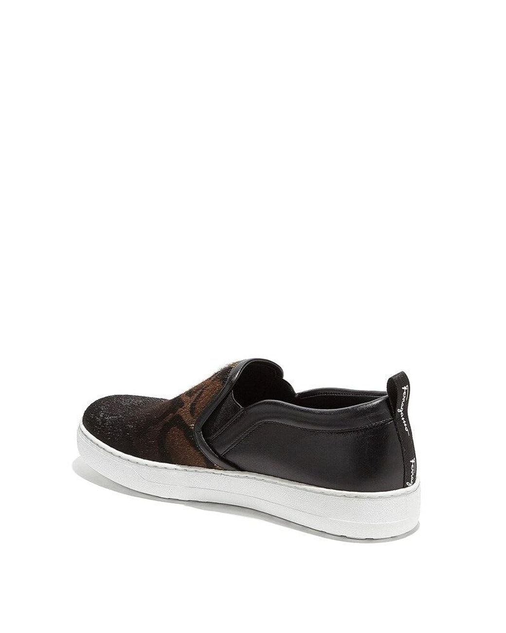 Ferragamo White Slip On Sneaker