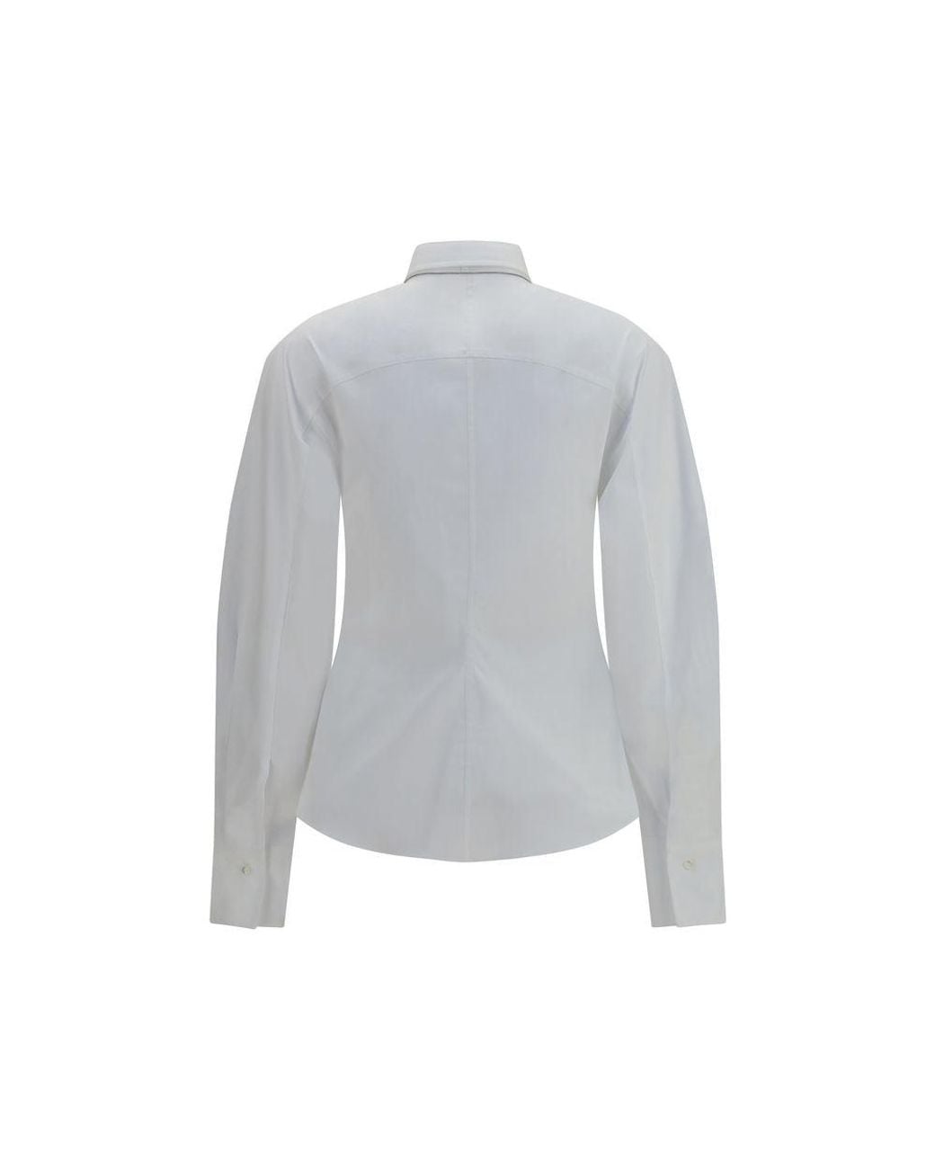 Brunello Cucinelli Gray White Cotton Dress Shirt