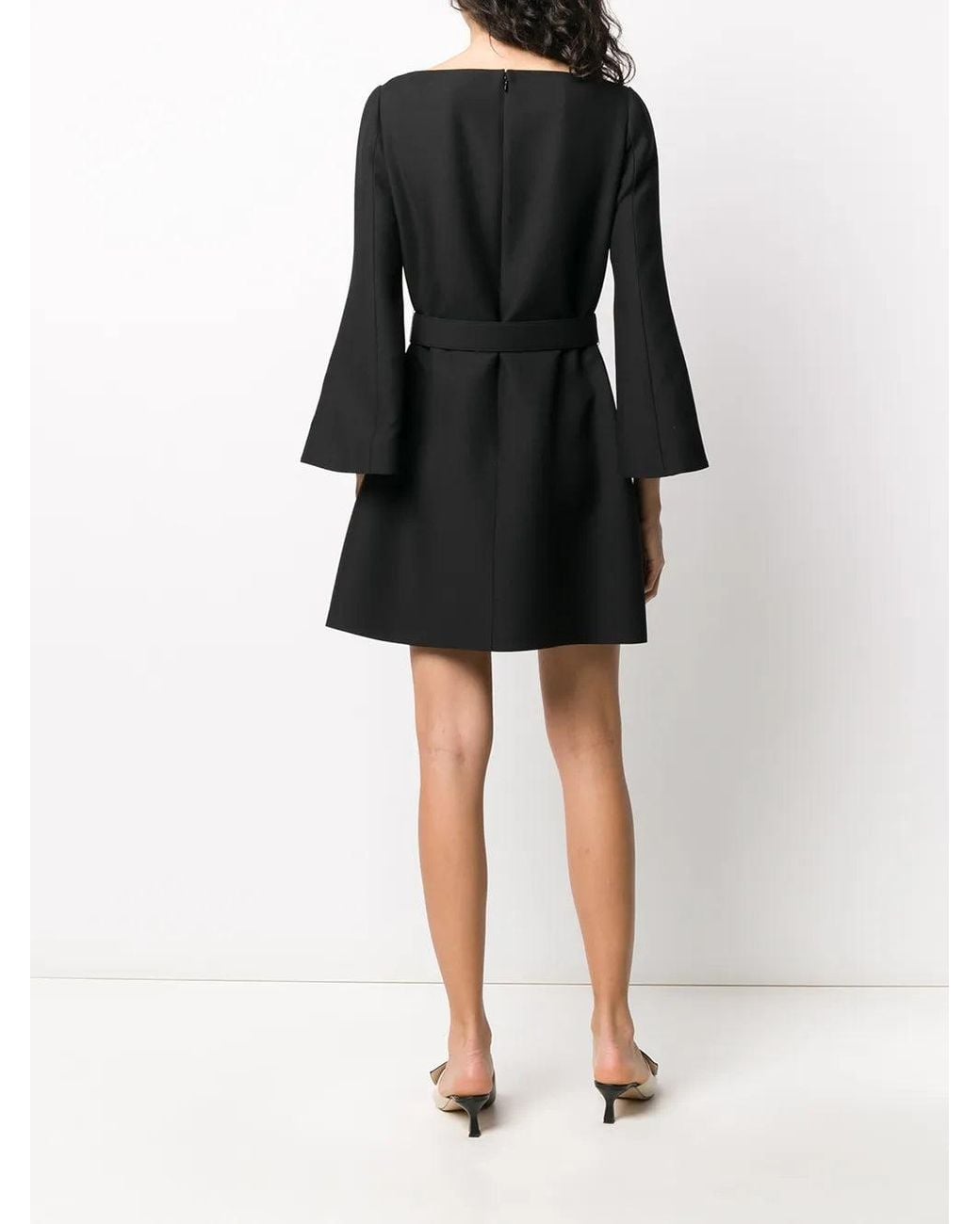 Valentino Black V Belt Dress