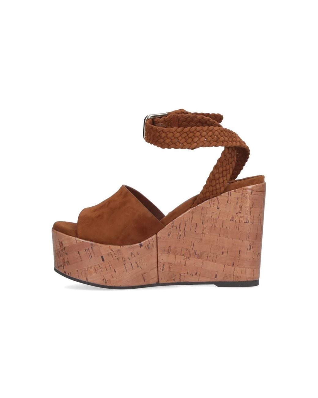 Jimmy Choo Brown Jori 100 Suede Wedge Sandals