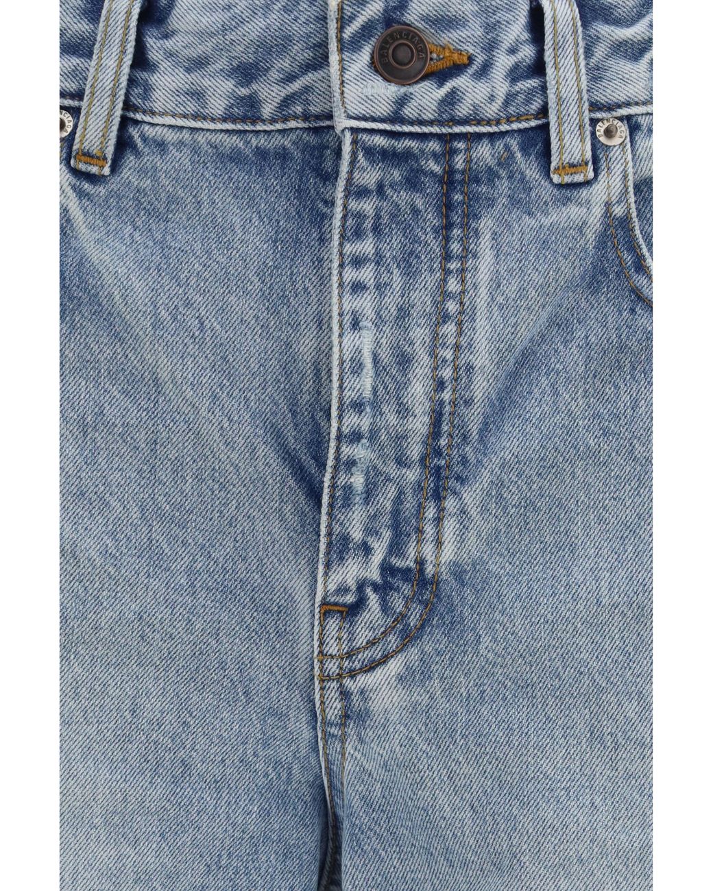 Balenciaga Blue Jackie Capri Pants Cotton Jean
