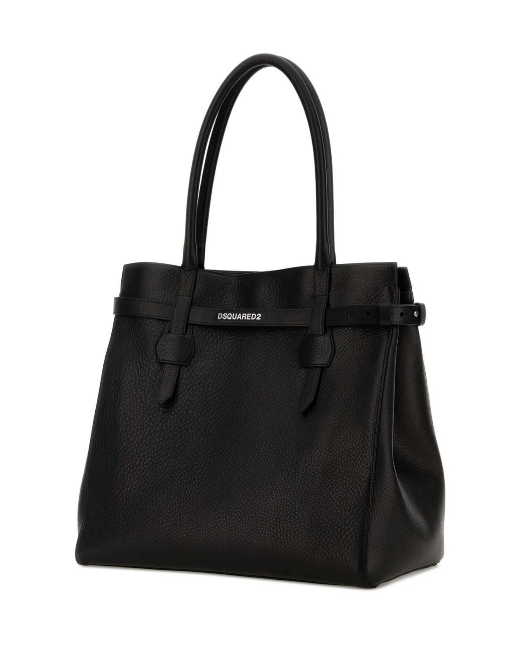 DSquared² Black Leather Twin Shopping Bag