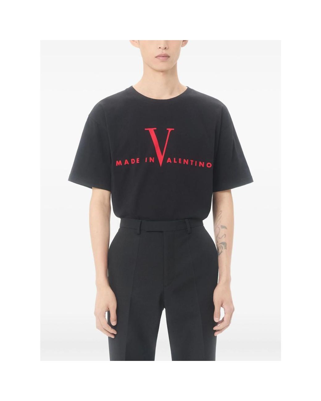 Valentino Black T-Shirt Cotton Cotton: 100. T-Shirts for men
