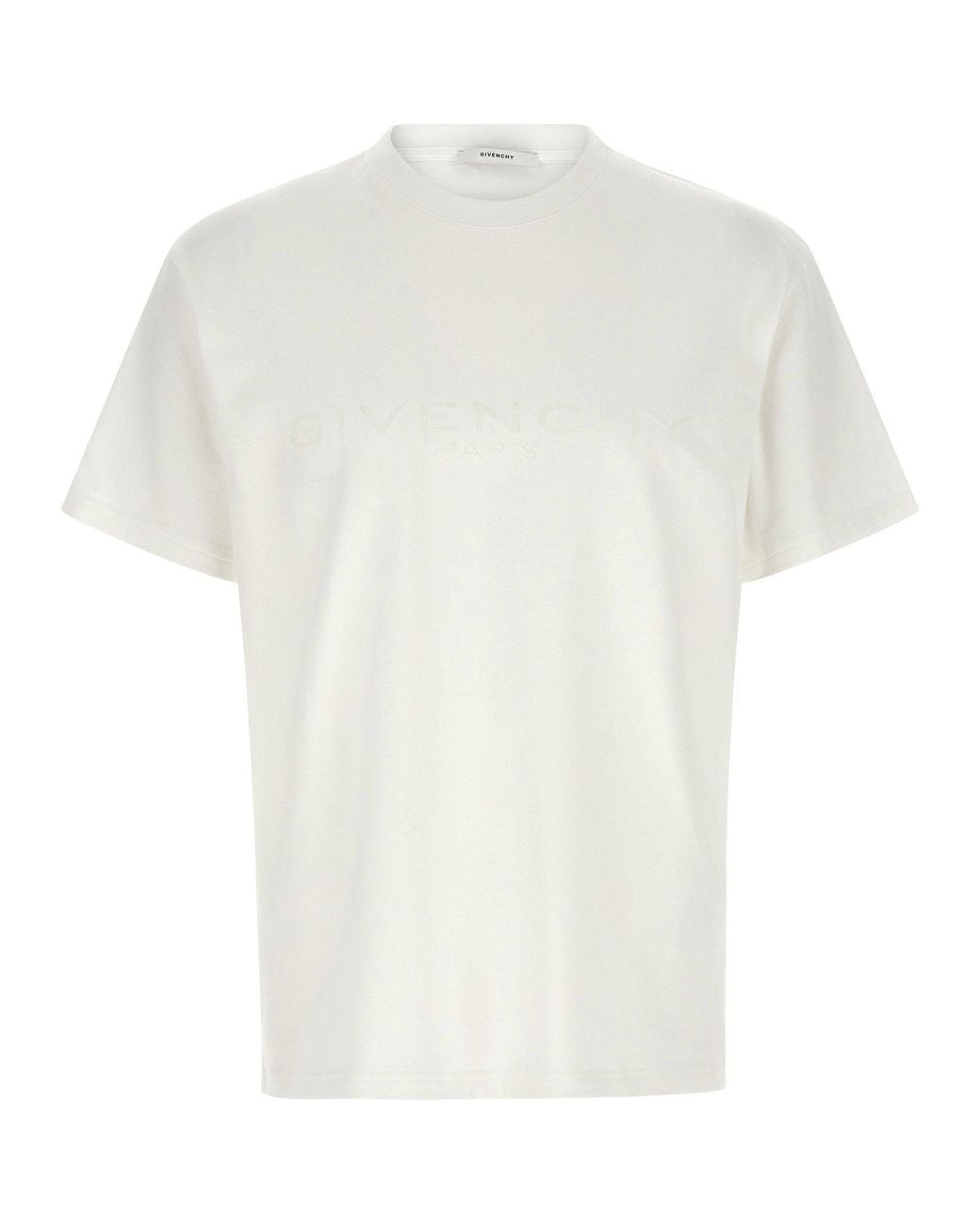 Givenchy White Tone-On-Tone Jacquard T-Shirt