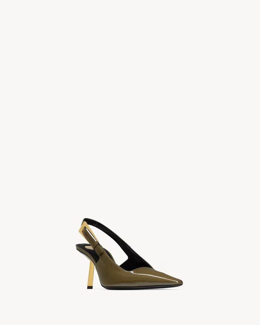 Saint Laurent White Saint Laurent E25 Slingback Heel