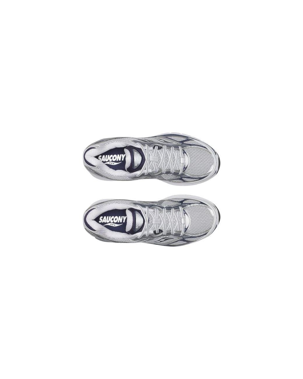 Saucony White Gray Synthetic Athletic Sneakers for men