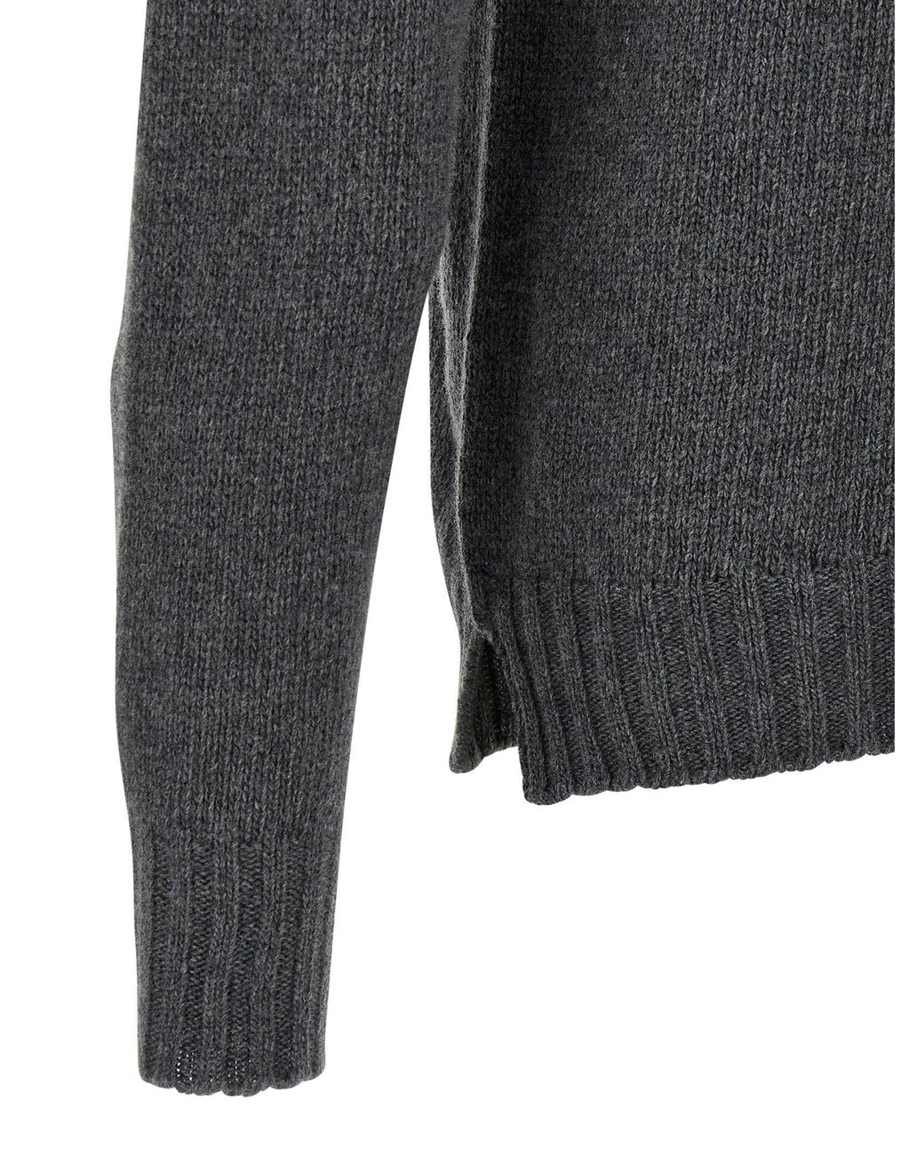 Ma'ry'ya Gray Virgin Wool And Cashmere Blend Sweater