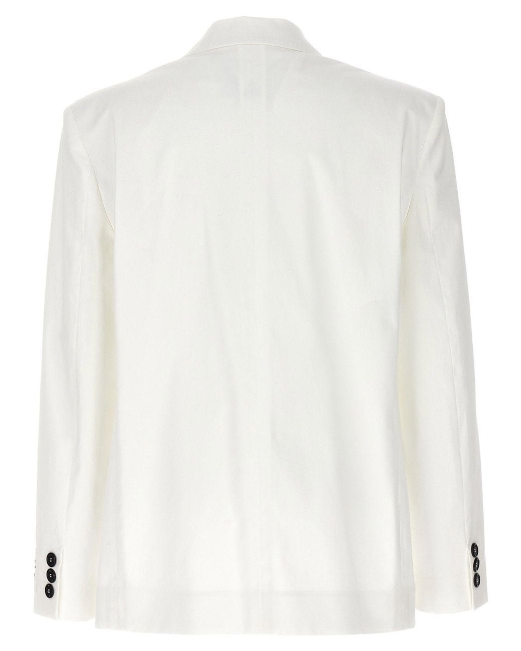 Moschino Natural Double-Breasted Cotton Blazer