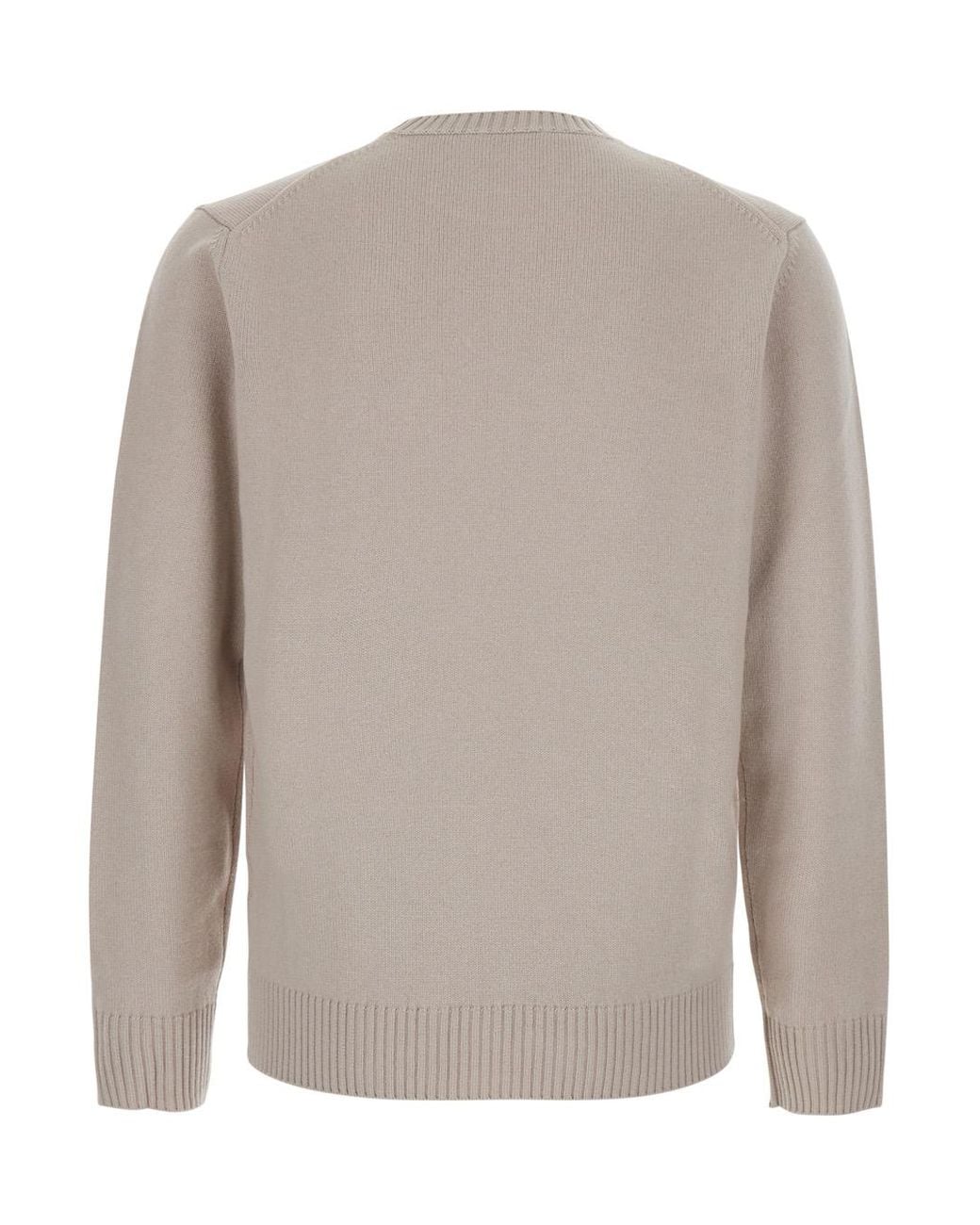 Kangra Gray Crew Neck Sweater Ml F.7Gg Wool Tops for men