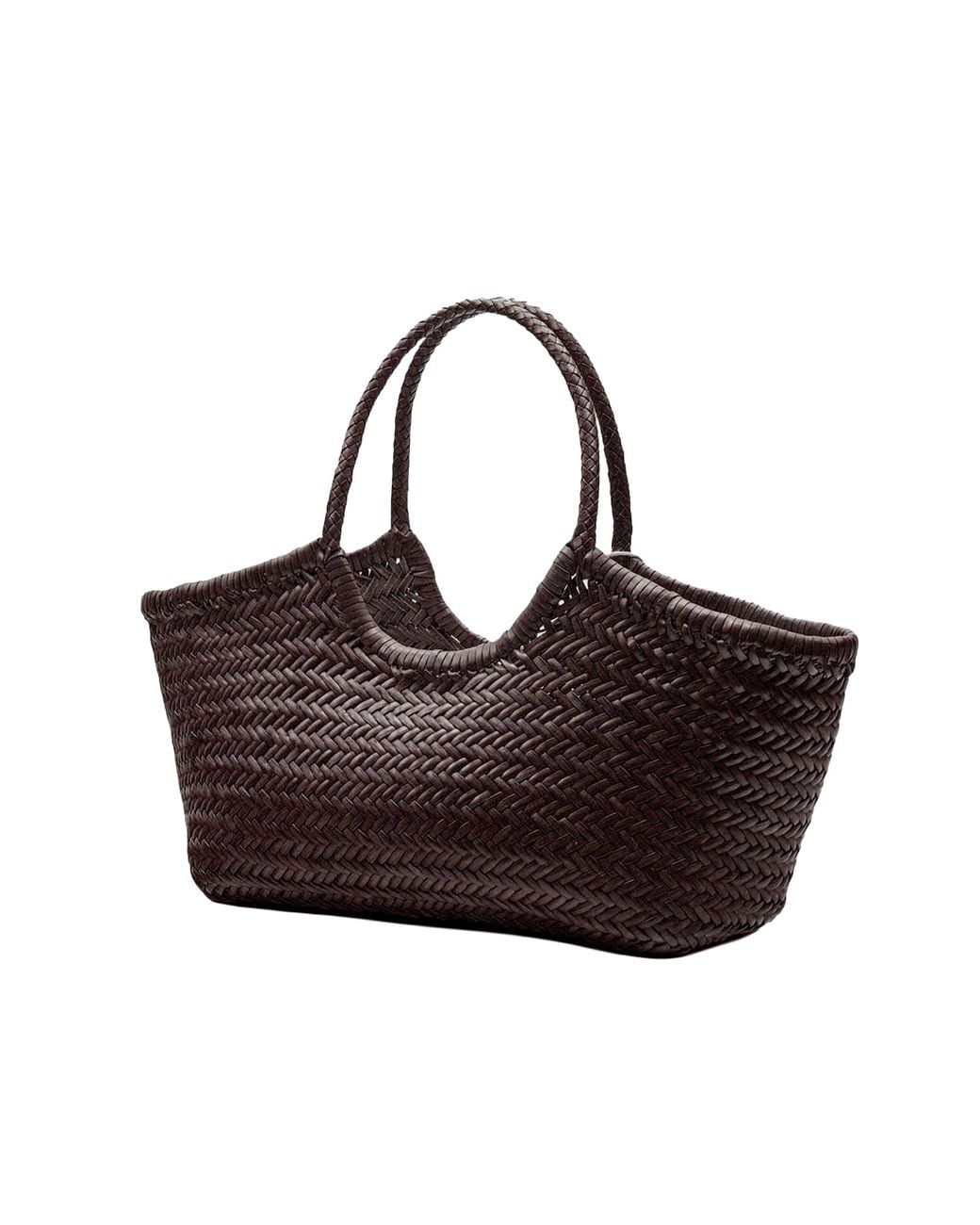 Dragon Diffusion Brown Shoulder Bag Nantucket Basket Big Buff Calf Leather
