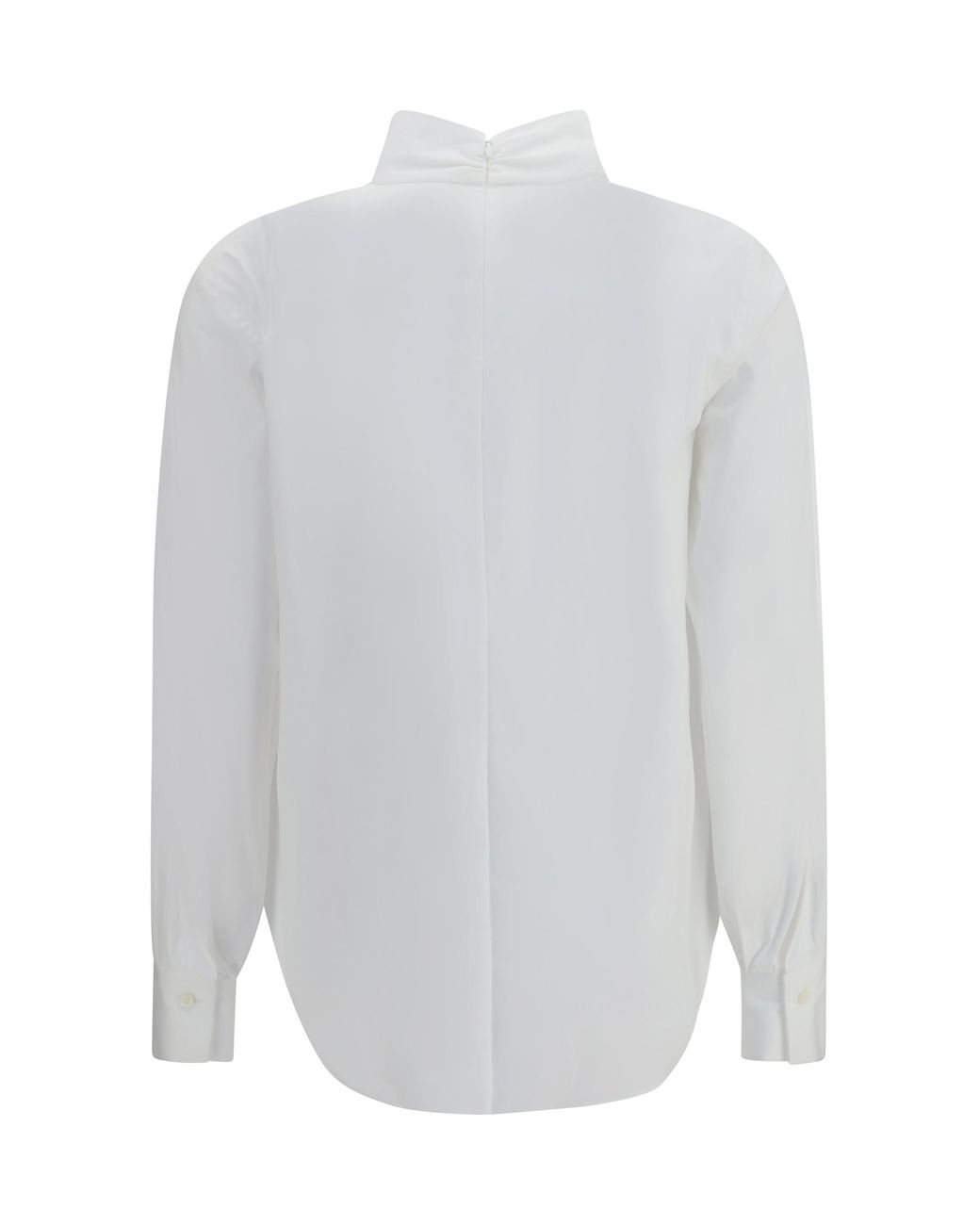 Brunello Cucinelli White Blouse With Monili Decoration Cotton; Polyamide; Elastane Shirt