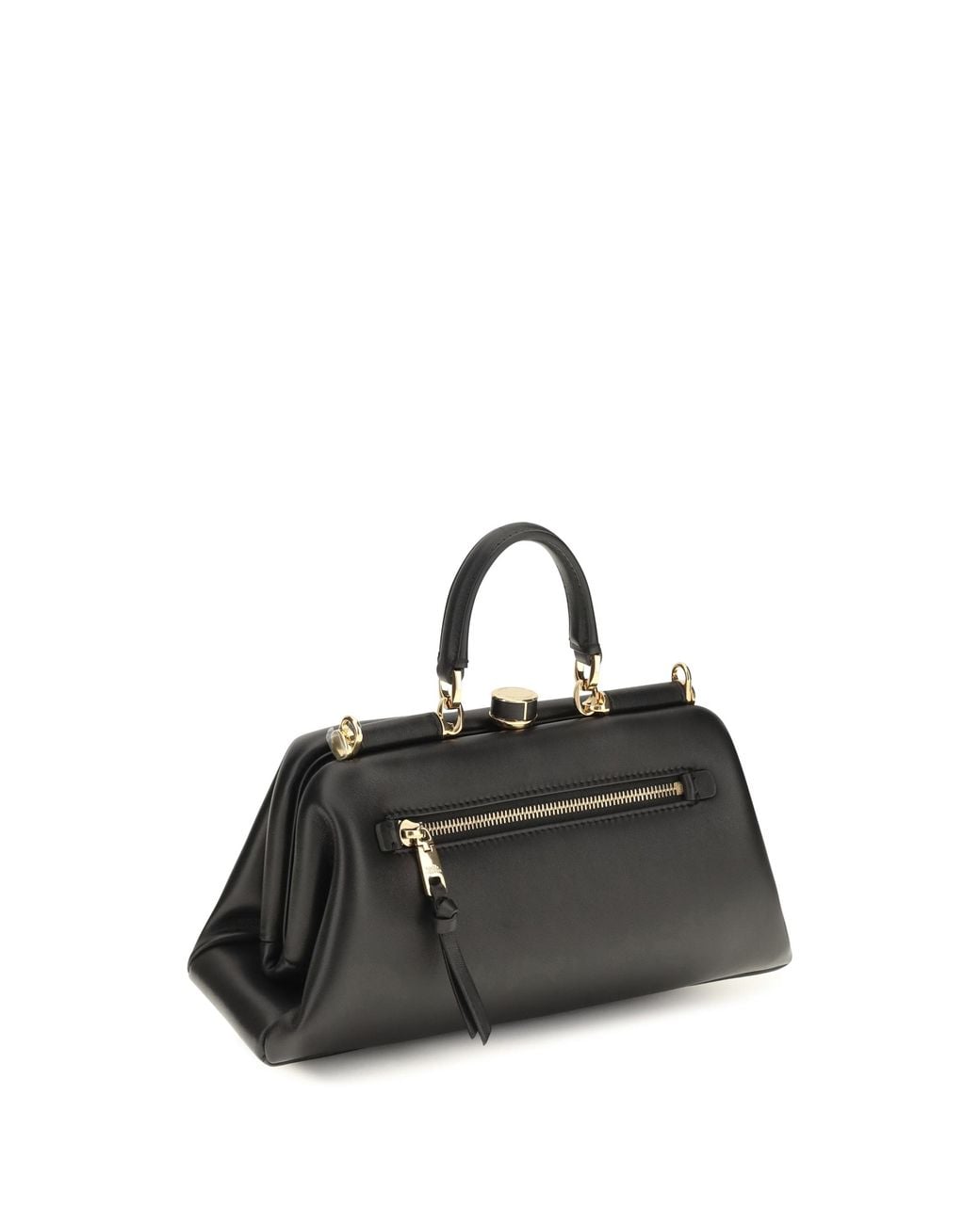 Dolce & Gabbana Black Grandma Medium Top-Handle Bag Lamb Ovis Aries